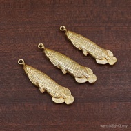 Car Gifts Fish Every Year Brass Pendant Keychain Golden Arowana Pendant Handmade Small Pendant Lucky