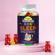 Natures Way Kids Sleep Gummies (Permen Tidur Anak Bebas Melatonin) Alternatif Melatonin untuk Tidur