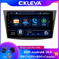 EKLEVA 9 "Carplay DSP เครื่องเล่นมัลติมีเดียรถยนต์ Android 12 Double 2 Din วิทยุอัตโนมัติสเตอริโอ GP