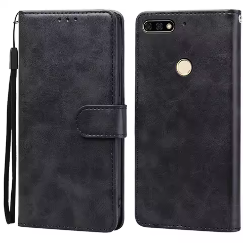 Honor 7C Case Soft TPU Wallet Leather Flip Case on For Huawei Honor 7C AUM-L41 / Honor 7C Pro LND-L2