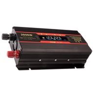 NALMAXO 2000W Modified Sine Wave Power Inverter DC 12V 24V to AC 220V with LCD Display 2 USB Car Inv