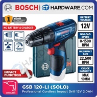 BOSCH GSB 120-LI (GEN 2) SOLO 12V CORDLESS IMPACT DRILL WITHOUT BATTERY &amp; CHARGER [ GSB120LI ]