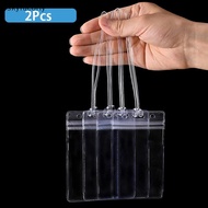 [SYFU] 2Pcs Waterproof Clear PVC Luggage Tag Card Holder Resealable Travel Accessories VN