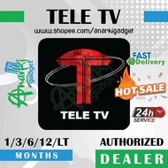 1/2/3/4 Years &amp; Lifetime - TELE TV teletv channel live tv iptv For Android TV / TV Box / Phone / Smart TV / IOS