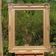 FRONT frame ONLY - full gold pointed Belgian frame size 50x70 without glass and plywood