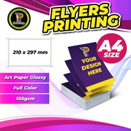 FLYERS PRINTING A4 - Art Paper Glossy 105 GSM | SINGLE & DOUBLE SIDES