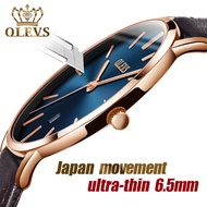 OLEVS Watch for man Original Sapphire glass g shock Japan Sony Quartz Movement Sapphire glass Anti-fall Calendar Leather strap jam tangan lelaki