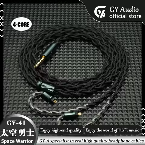 GY HiFi-41 Space Warrior Earphone Cable OCC Copper 2.5/3.5/4.4mm MMCX2Pin 0.78 HD650 Headphone Upgra