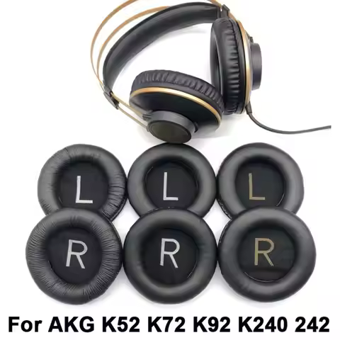 2Pcs Ear Pads for AKG K52 K72 K92 K240 242 Headphone Replacement Ear Pad Cushion Cups Cover Earpads 