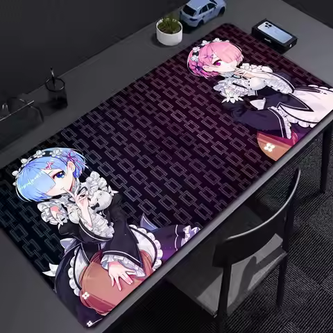 Gaming Accessories Manga Mouse Pad Re Zero Rem Emilia Mousepad Speed Keyboard Gamer Rubber Mat Anime
