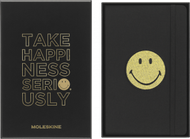MOLESKINE - MOLESKINE 笑臉限量版筆記簿連收藏盒 黑色 硬皮 橫間 記事本 大號 13x21cm