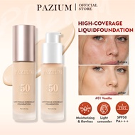 PAZIUM Foundation SPF 50+++ Long Lasting 12h 3 Colors Natural Concealer Matte Soft Mist Locking