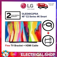 { FREE SHIPPING } LG 48'' C2 Series 4K Smart SELF-LIT OLED  OLED48C2PSA evo TV with AI ThinQ Television (FREE HDMI Cable and TV Bracket)