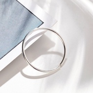 Nhẫn Bạc Nguyên Chất S999 Nhẫn Hở Mỏng Phong Cách Lạnh Nhẫn Nữ Thiết Kế Đơn Giản Nhẫn Ngón Tay Hàn Q