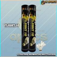 APACS SHUTTLECOCK FLIGHT 10 & RSL DTL 8A 1 TUBE BADMINTON