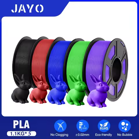 JAYO pla filaments 5Rolls/ 3D Printer Filament 1.75mm FDM 3D Printer Materials Neatly Wound High Tou
