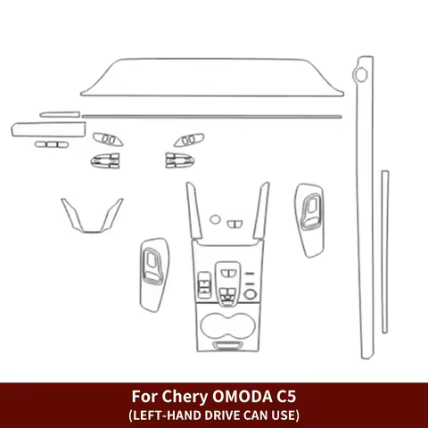 TPU Protective Film For Chery Omoda C5 2022 2023 2024 2025 2026 Car Interior Center Console Transpar