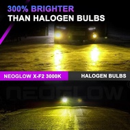 2PCS NEOGLOW NOVA Lampu Kabut 100W 15000Lumens 3000K Kuning, Garansi 1 Tahun Lampu Depan Mobil LED