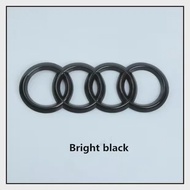 Audi | 1Pc Audi directly covered front /Rear logo Emblem Refitted four-ring black Badge For Audi A4 