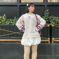 WP Company - Knitwear BOXY Bristol White Football Knit Unisex Sweater / Men's & Women's Knitted Swea