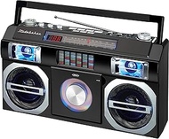 Studebaker SB2149B Master Blaster Bluetooth Boombox with 3 Way Power, AM/FM Radio, USB Port, CD Play
