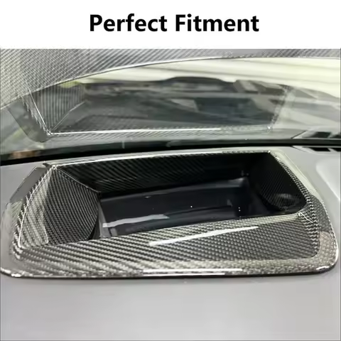 Reliable-Dry Carbon Fiber Dashboard HUD Protective Cover Trim For BMW G80 M3 G82 M4 G87 M2 Interior 