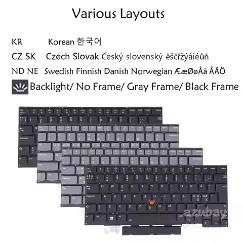 Korean Swedish Finnish Danish Norwegian Czech Slovak Keyboard for Lenovo thinkpad X1 yoga 6th Gen 20