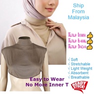 High Neck Inner Leher Dada Bahu Women Turtleneck Half Inner Tutup Leher Muslimah Neck Chest Hijab In