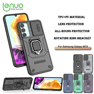 Vỏ máy ảnh trượt cho Samsung Galaxy M35 M55 M15 Ốp điện thoại với giá đỡ đứng và chống sốc Tương thí