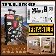 Luggage Stickers Travel Airport Code BKK KUL SIN Tag Style Design for Suitcase