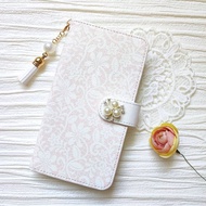 花邊圖案智能手機外殼筆記本型外殼 iPhone 12 iPhone XR iPhone 11 Xperia 10 IV Galaxy S23 Android