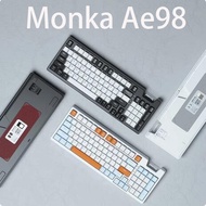 Monka Ae98 Keyboard Tri Mode Bluetooth 2.4g Wired Rgb Back Light Customization Mechanical Keyboard H