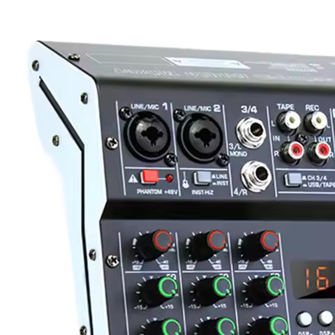 Audio Mixer Recording Lightweight Portable Digital Line Mixer Console for Stage Wedding Karaoke Inte