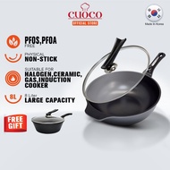 Cuoco Graphene Dabao Cookware 34cm Pan 8 Liter T21 FREE GIFT Cuoco Graphene Non-stick Wok 30cm T22