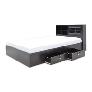 Raminthra Furniture เตียงนอน 3.5ฟุต บานเลื่อน +ที่นอนสปริง 3.5ฟุต QC สีโอ๊ค ( Bed )