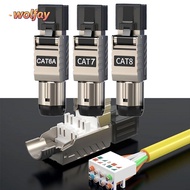 YOLANDA RJ45 Cat8 Cat7 Cat6A Connectors, 40G LAN Cable 22AWG - 24AWG RJ45 Metal Tool, Ethernet Termi