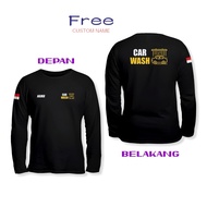 (Y03)Car Wash T-Shirt Free DB Name Long Sleeve Distro T-Shirt