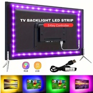 1pc Pattern Memory TV Backlight LED Strip, 1m-15m/3.3ft-50ft RGB Light USB 5v Powered 3-Key Control