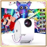 EGOBAS 4K Ceiling Projector with 270° Rotation, USB-C, and Automatic Keystone Correction, High Brigh