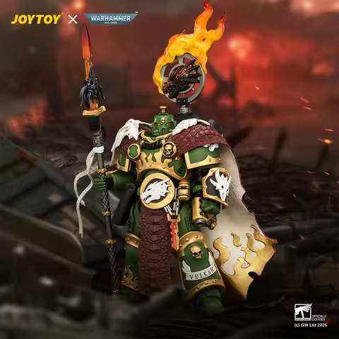 【Pre-sale】JOYTOY Warhammer 40K Salamanders Vulkan He'stan Father with The Spear of Vulkan and The Ga