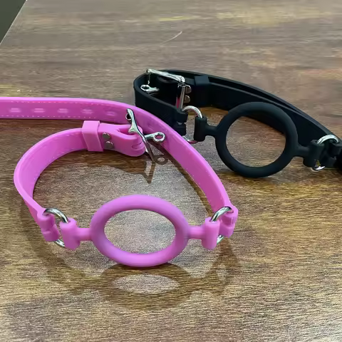 Silicone Deep Throat O-ring Gag Open Mouth Gag Restraint Harness Belt