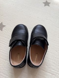31 碼 兒童 男仔 黑色返學 皮鞋 NONO HOUSE Black Leather Velcro Shoes Size 31