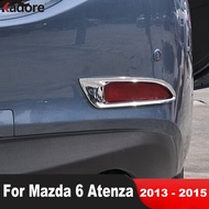 For Mazda 6 MAZDA6 Atenza 2013 2014 2015 Chrome Rear Bumper Fob Light Lamp Cover Trim Tail Foglight Molding Trim Car Accessories