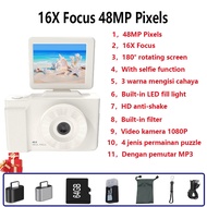 【With 64GB Card】🔥Hot Selling🔥 Vetek Digital Camera 48MP 180° Flip Screen Video Camera 1080P 16X Digi