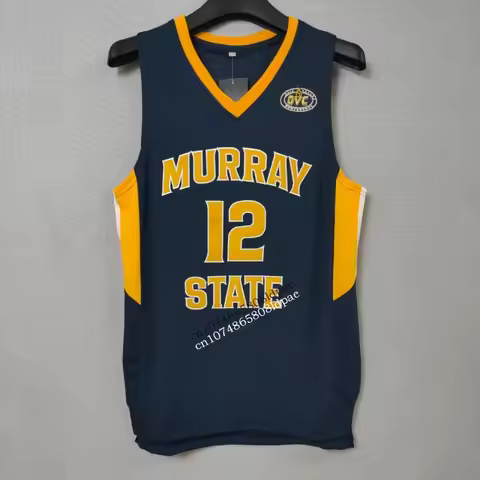 Basketball Jersey Men Oversize 12 Ja Morant Murray State Embroidery Sewing Breathable Athletics Spor