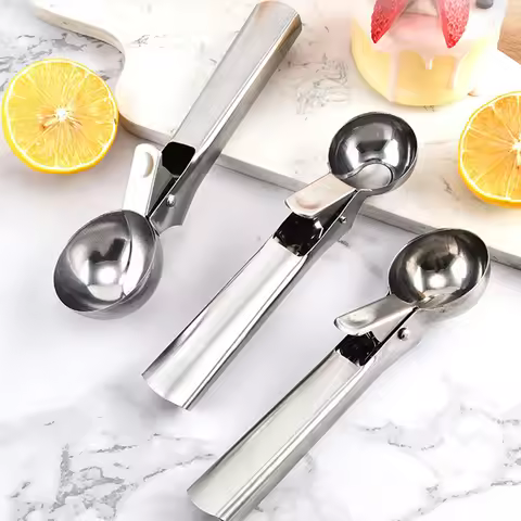 Stainless steel ice cream spoon fruit baller ice cream spoon ice cream spoon snowball baller creativ