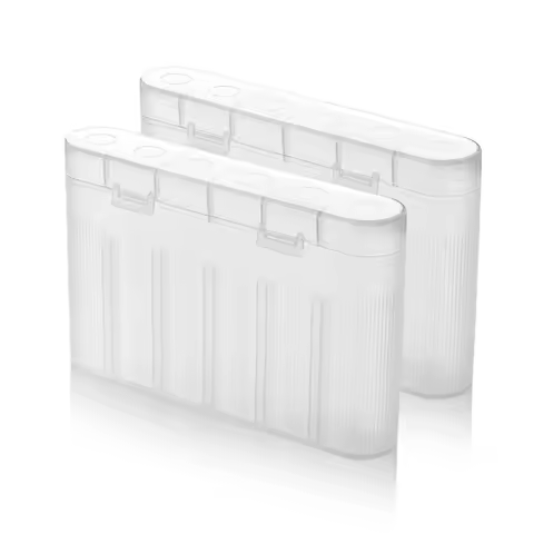 1-Slot/6-Slot Semi Transparent Storage Box for AAA/AA/18650 Batteries
