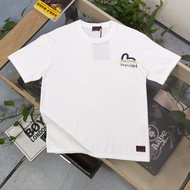 EVISU God of Fortune 2026 Round Neck Short Sleeve T-shirt - Couples' Original Design with Logo Print