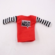 (SG Stock) Neo Blythe Doll Long Sleeve Red Linkin Park Rock T-shirt Top Clothing 1/6 Outfit