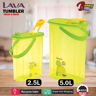 LAVA Plastic Water Bottle Tumbler With Handle 2.5L TB429 & 5L TB529/Bekas Air Minuman Plastik